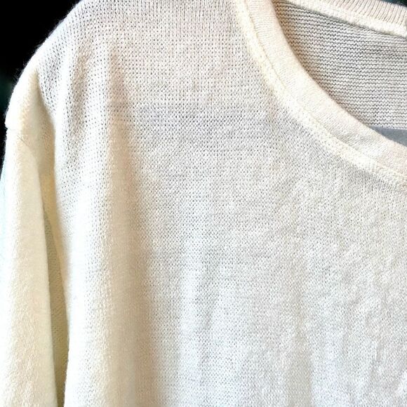 Mod-O-Doc Off-white Long Sleeve Crew Neck Sweater, Size M - Picture 4 of 6